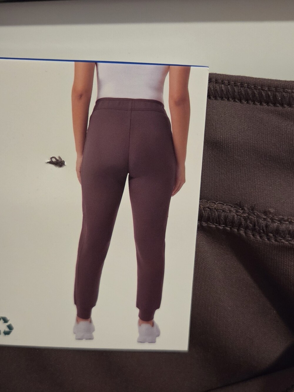 Women's Taupe Drawstring Jogger Pants - Picture 4 of 6